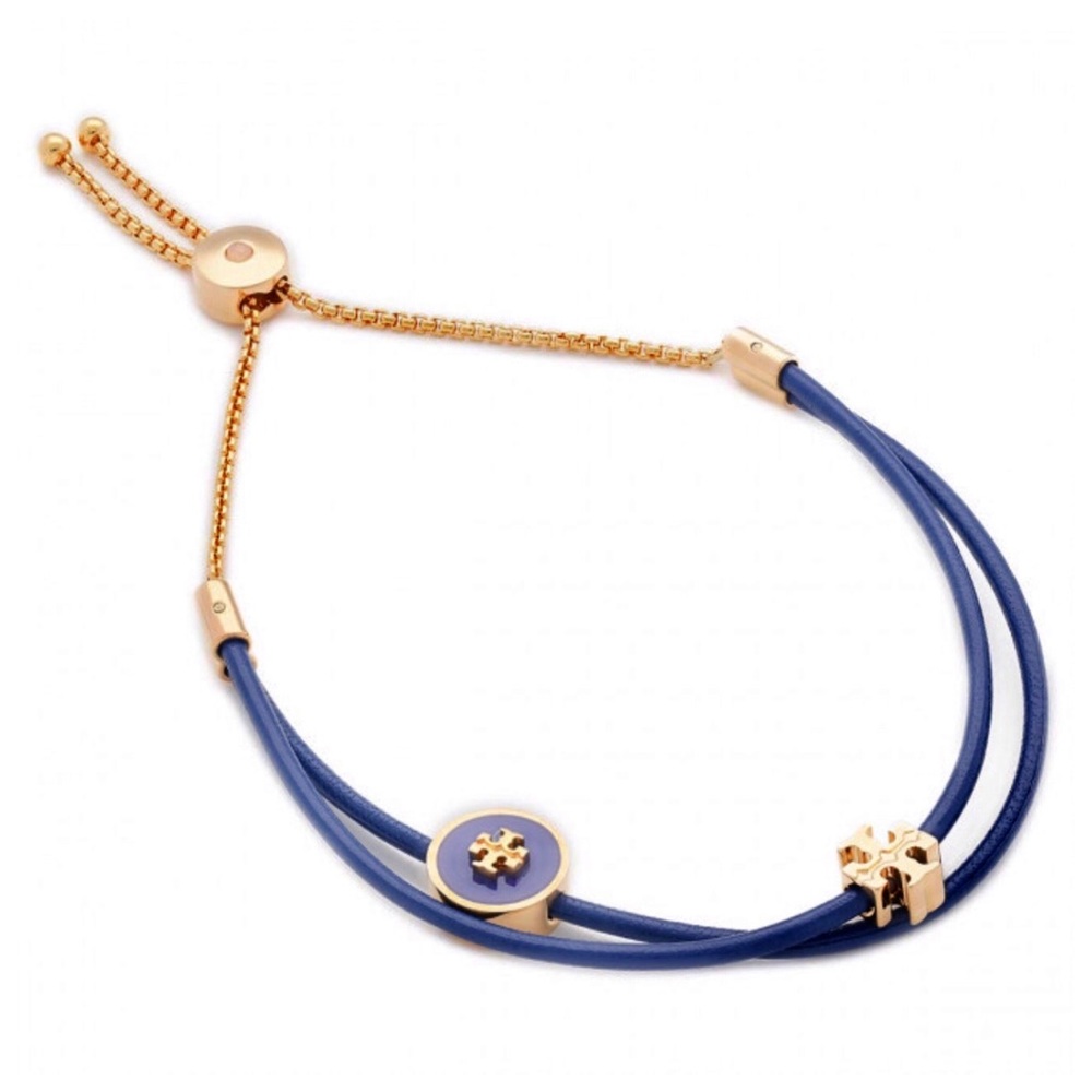 Tory burch enamel logo slider bracelet Clearance